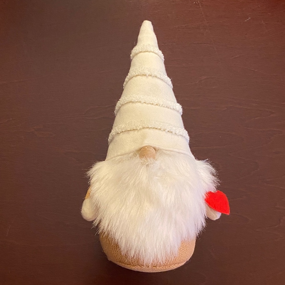 White and Pink Valentines Gnome Plush Decor